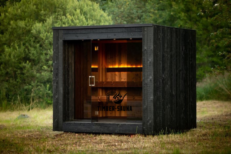 CUBE CUBA SAUNA HOUSE BLACK 2500 mm